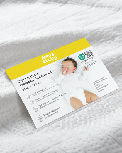 Attababy Bamboo Viscose Waterproof Crib Mattress Protector 52" x 27.6"