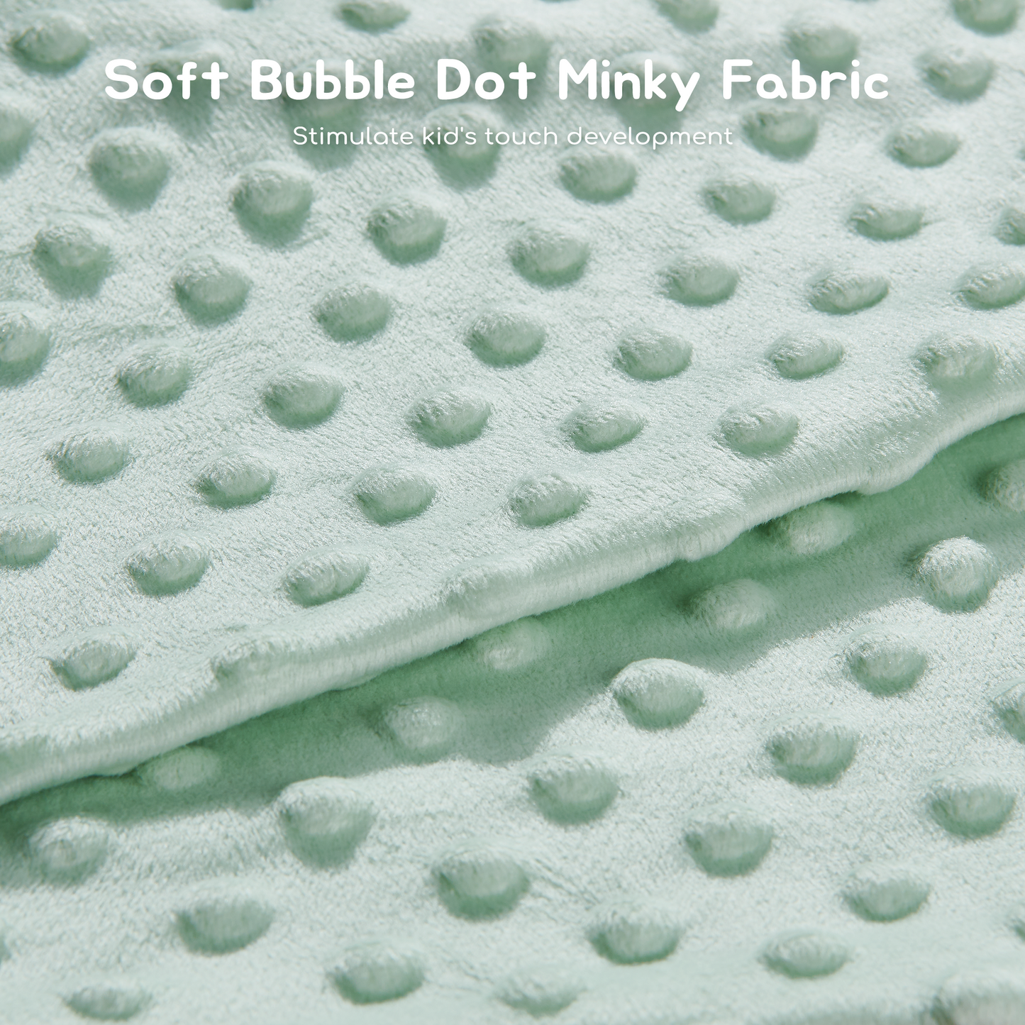 Attababy 2-in-1 Soft Bubble Dot Minky Fold-Out Couch, Convertible Sofa to Lounger for 1-3 Years Old, Kid Furniture for Playroom