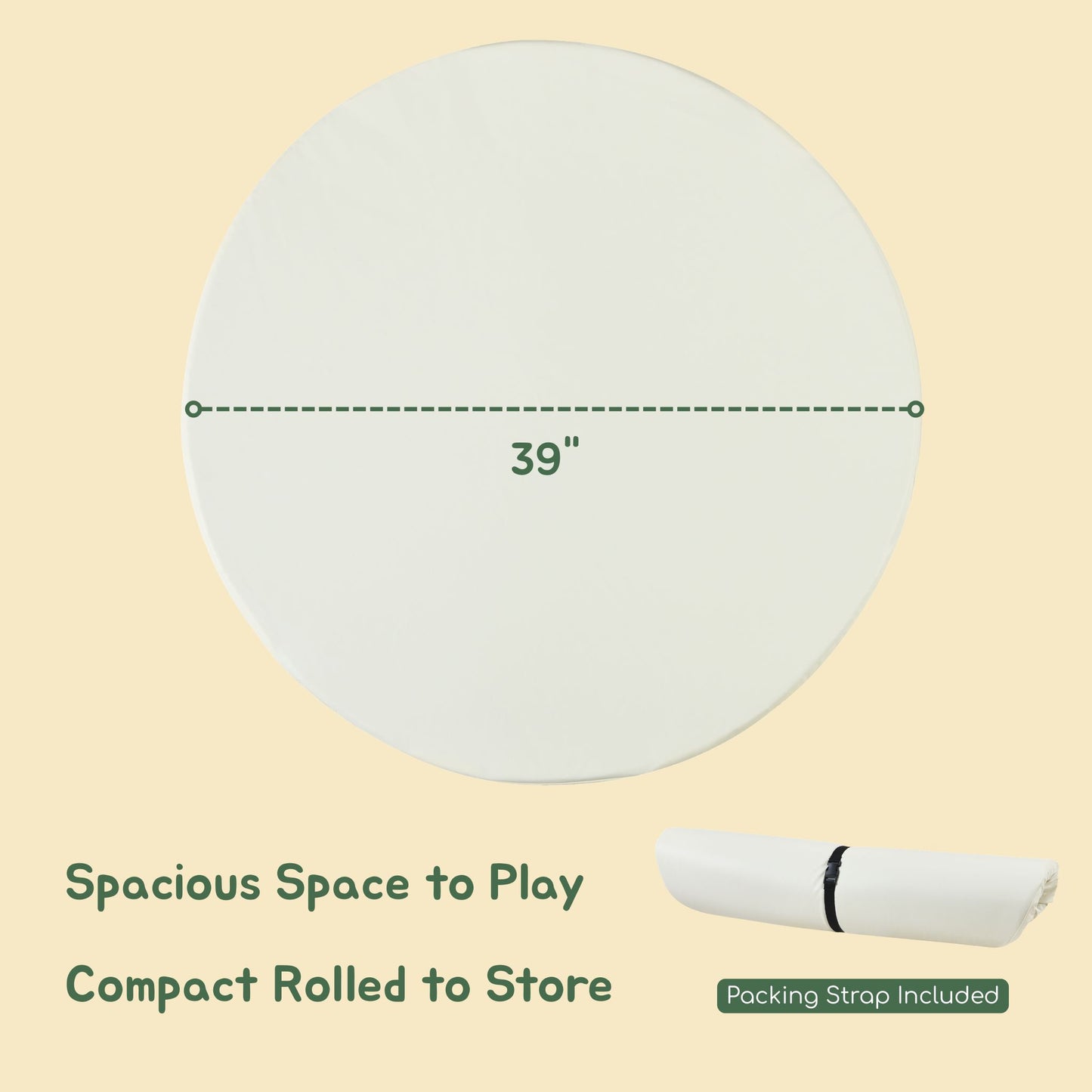39" Round Baby Play Mat