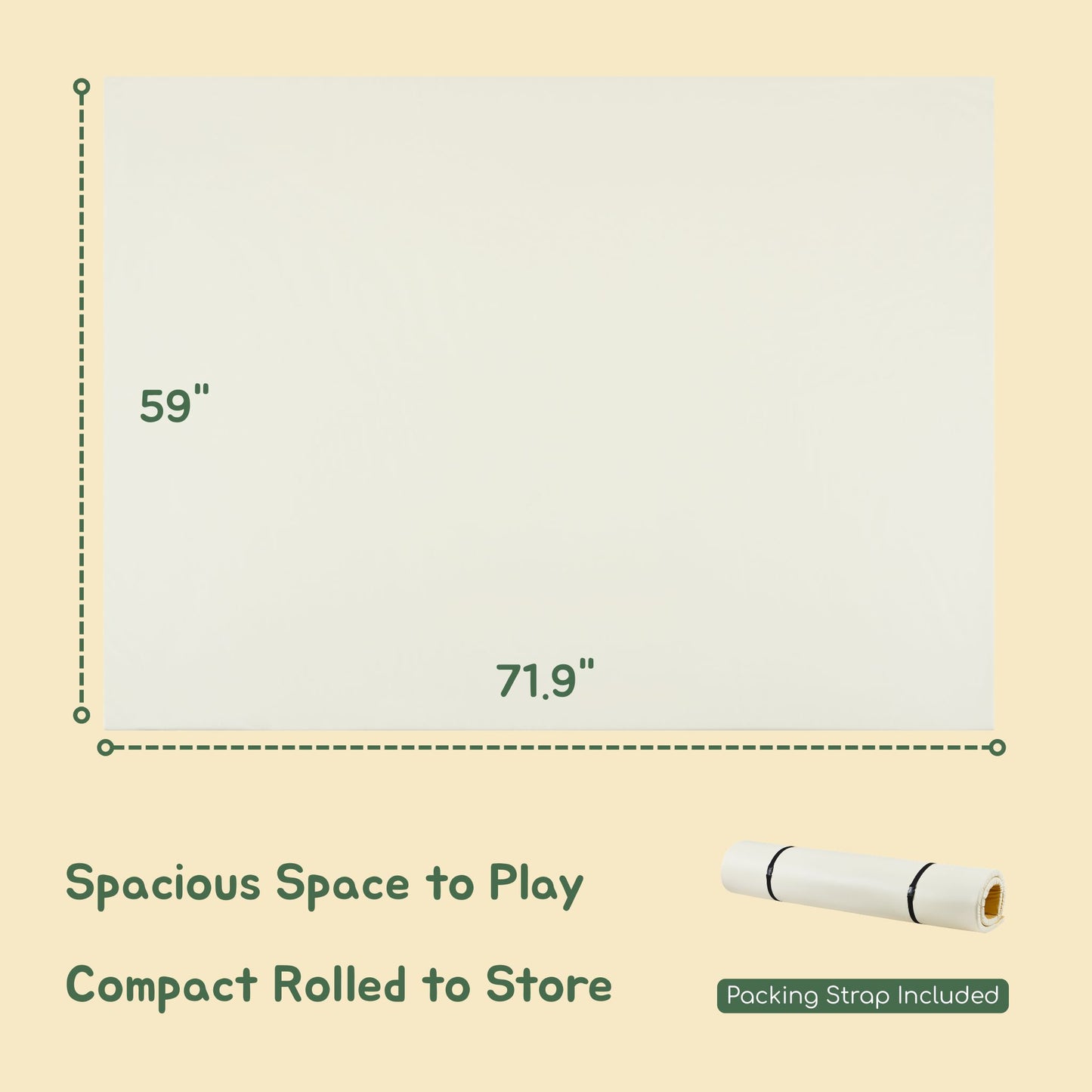 71" x 59" Large Baby Mat for Floor